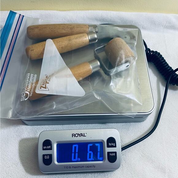 3 Vintage 40s Wood Handle Tools Seam Roller Cutter Wallpaper Tool Decoupage - Picture 3 of 3